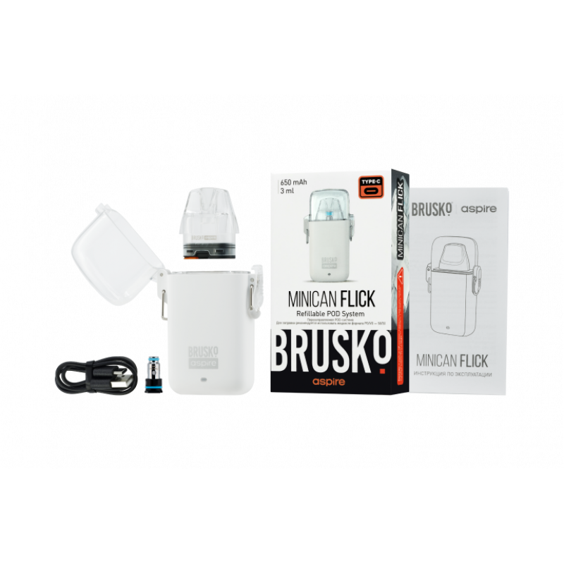 Многоразовое устройство Brusko Minican Flick (Красный)
