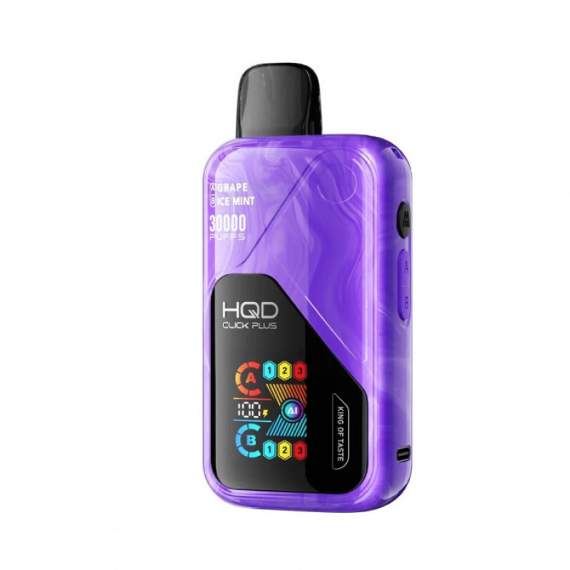 HQD Click Plus 30000 Виноград/Ледяная Мята