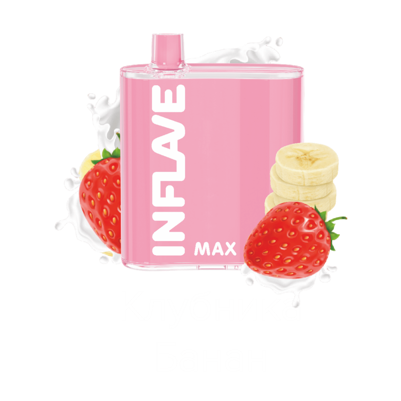 INFLAVE MAX Клубника, Банан (4000 затяжек)