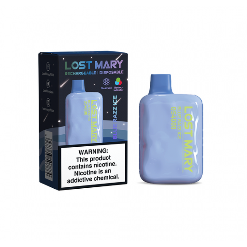 Lost Mary OS4000 Blue Razz Ice (Голубика, Малина, Лед)