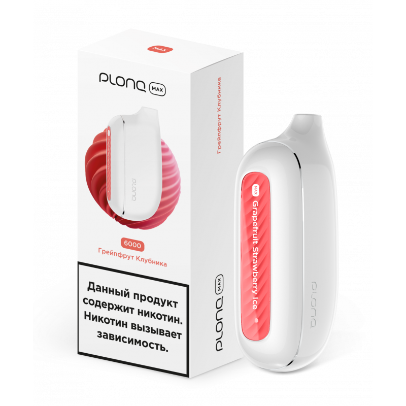 Plonq MAX 6000 Грейпфрут, Клубника