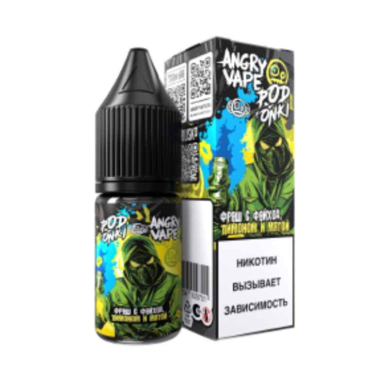 Жидкость ANGRY VAPE Podonki Фреш с Фейхоа Лимоном и Мятой 10мл