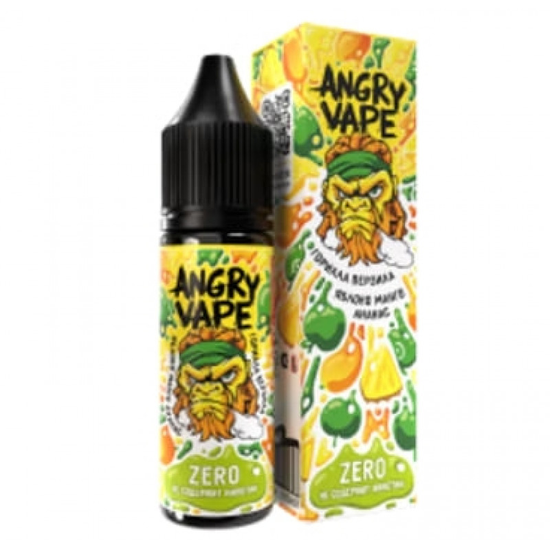 Жидкость Angry Vape Zero Горилла Верзила (Яблоко, Манго, Ананас) 0% 30 мл