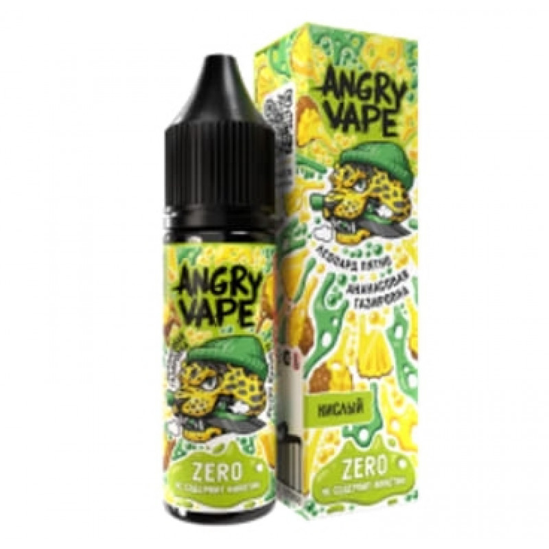 Жидкость Angry Vape Zero Леопард Пятно Ананасовая Газировка 0% 30 мл