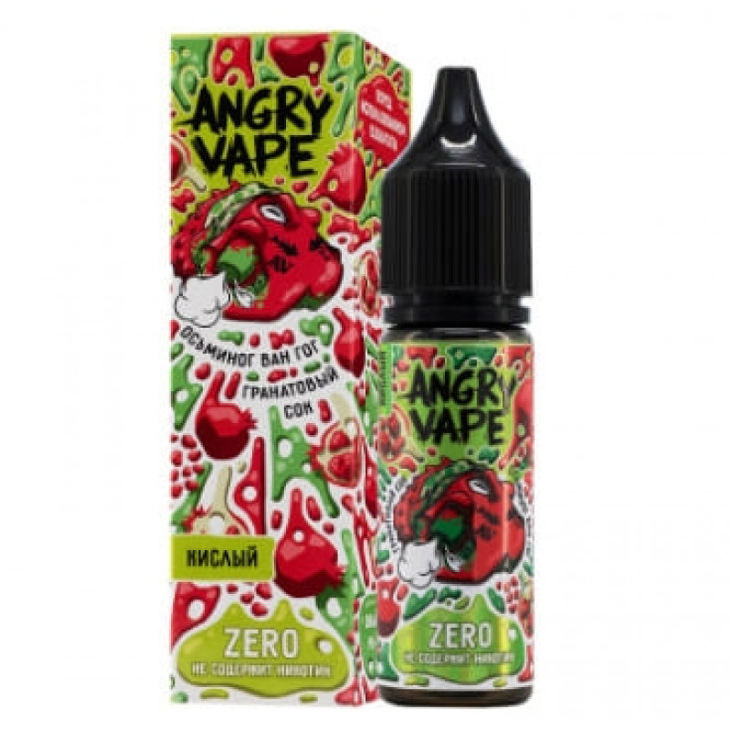 Жидкость Angry Vape Zero Осьминог Ван Гог (Гранатовый Сок) 0% 30 мл