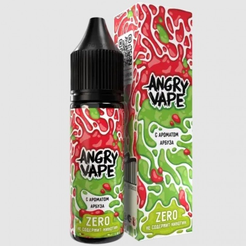 Жидкость Angry Vape Zero Слон Патефон (Арбуз) 0% 30 мл