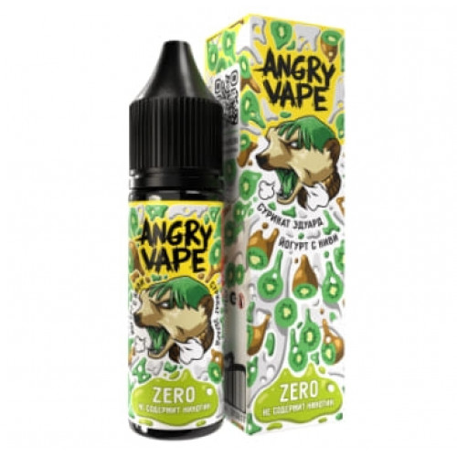 Жидкость Angry Vape Zero Сурикат Эдуард (Йогурт с Киви) 0% 30 мл