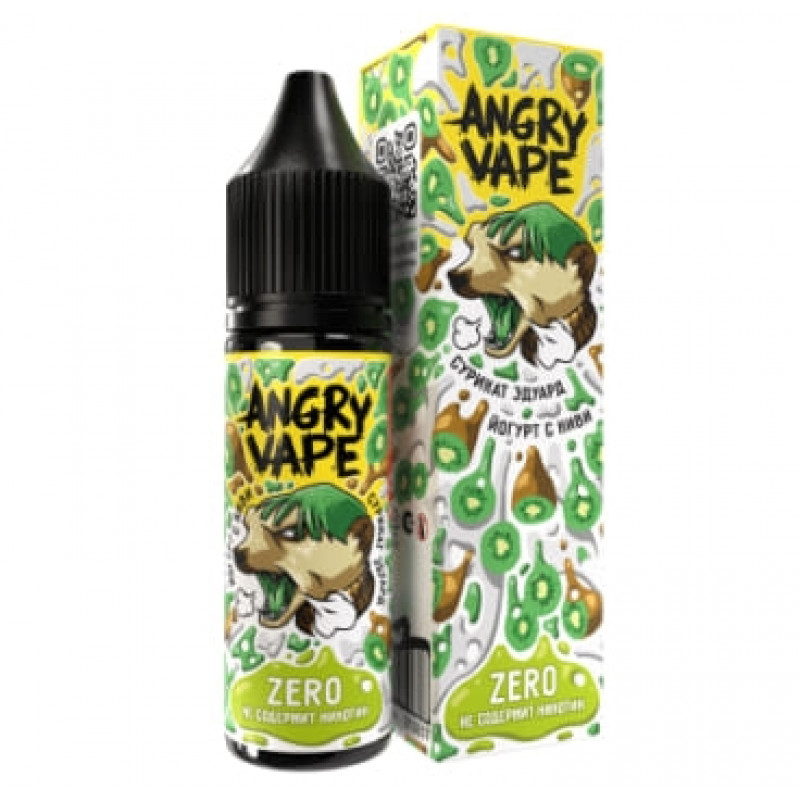 Жидкость Angry Vape Zero Сурикат Эдуард (Йогурт с Киви) 0% 30 мл