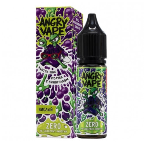 Жидкость Angry Vape Zero Улитка ЖКХ (Жвачка с Виноградом) 0% 30 мл