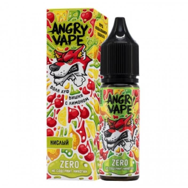 Жидкость Angry Vape Zero Волк Ауф (Вишня с Лимоном) 0% 30 мл