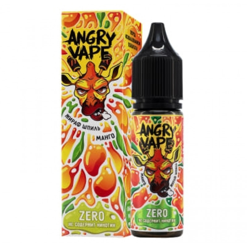 Жидкость Angry Vape Zero Жираф Шпиль (Манго) 0% 30 мл