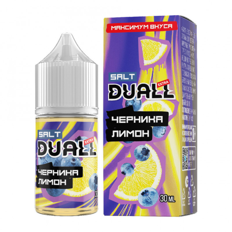 Жидкость Duall Salt Extra Light Черника, Лимон 30мл