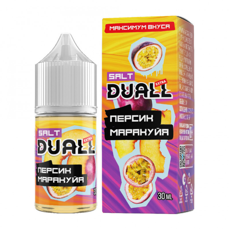 Жидкость Duall Salt Extra Light Персик, Маракуйя 30мл