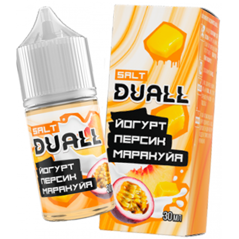 Жидкость Duall Salt Light Йогурт, Персик, Маракуйя 30мл