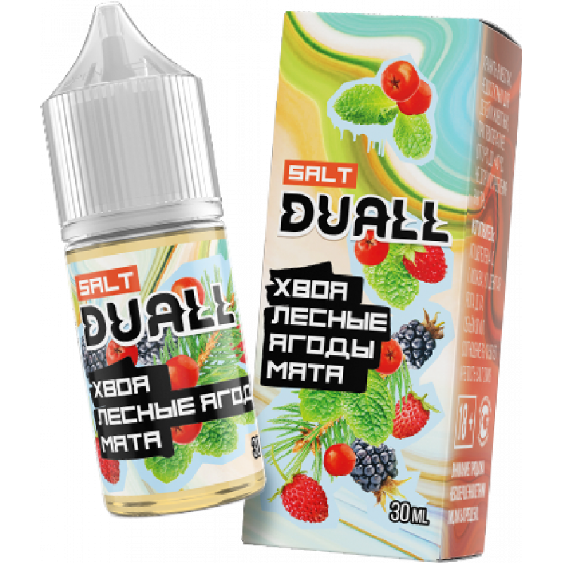 Жидкость Duall Salt Light Хвоя, Лесные Ягоды, Мята 30мл