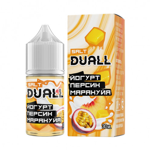 Жидкость Duall Salt Hard Йогурт, Персик, Маракуйя 20 мг 30 мл
