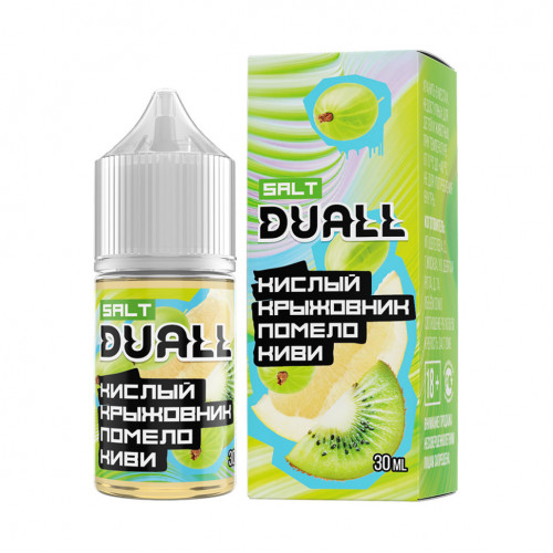 Жидкость Duall Salt Hard Кислый Крыжовник, Помело, Киви 20 мг 30 мл