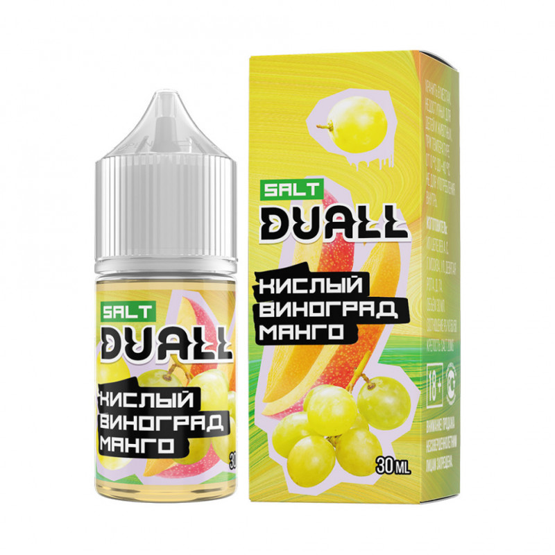 Жидкость Duall Salt Hard Кислый Виноград, Манго 20 мг 30 мл