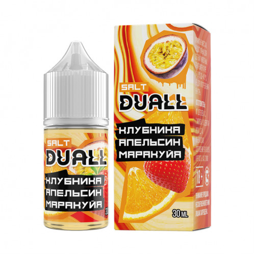 Жидкость Duall Salt Hard Клубника, Апельсин, Маракуйя 20 мг 30 мл