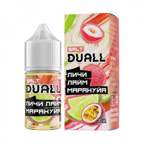 Жидкость Duall Salt Hard Личи, Лайм, Маракуйя 20 мг 30 мл