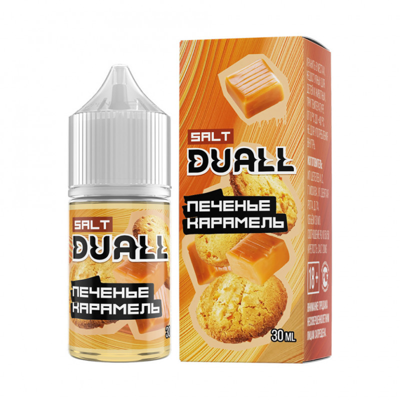 Жидкость Duall Salt Hard Печенье, Карамель 20 мг 30 мл