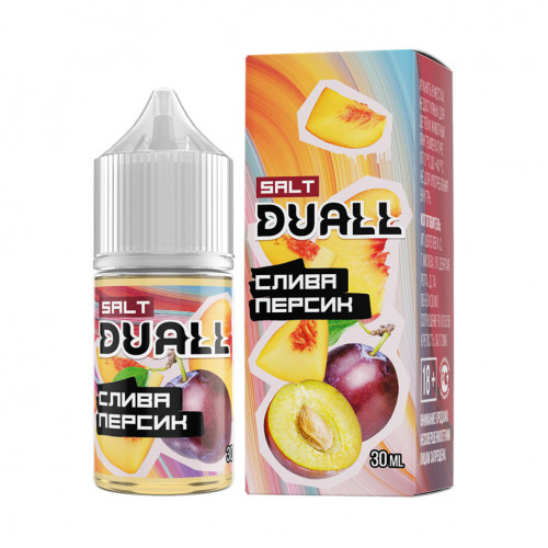 Жидкость Duall Salt Hard Слива, Персик 20 мг 30 мл