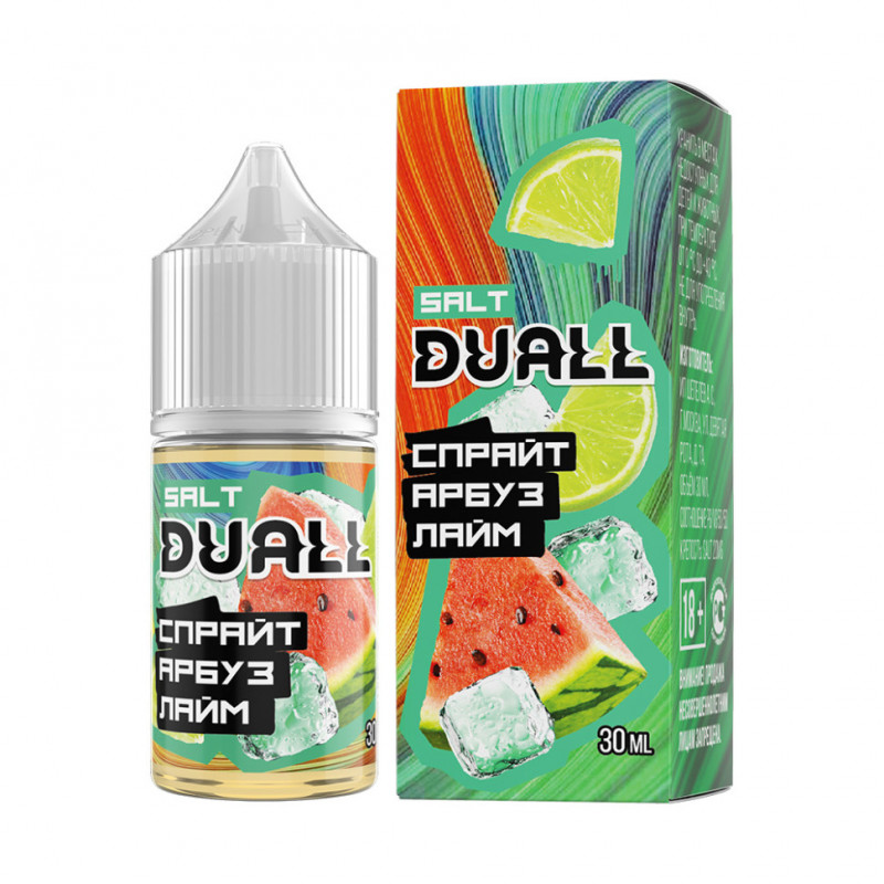 Жидкость Duall Salt Hard Спрайт, Арбуз, Лайм 20 мг 30 мл