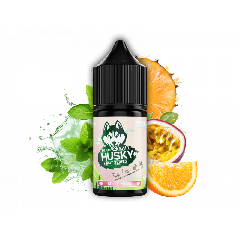 Жидкость HUSKY Mint Series Salt Selfe Mind (Апельсин, маракуйя и ананас с перечной мятой) 30 мл Strong
