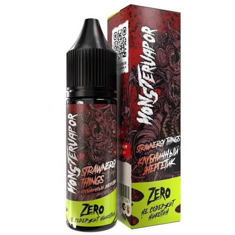 Жидкость Monster Vapor Zero STRAWNERGY THINGS (Клубничный Энергетик) 0% 30 мл