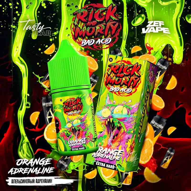 Жидкость Rick & Morty BAD ACID Апельсиновый Адреналин 2% 30 мл