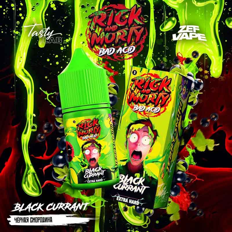 Жидкость Rick & Morty BAD ACID Черная Смородина 2% 30 мл