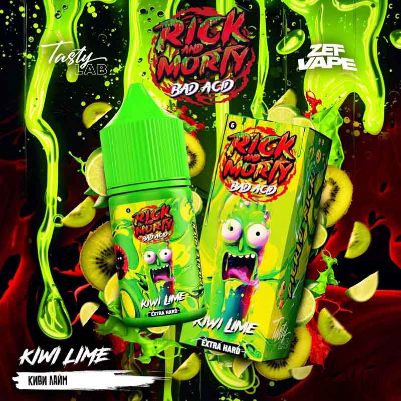 Жидкость Rick & Morty BAD ACID Киви, Лайм 2% 30 мл