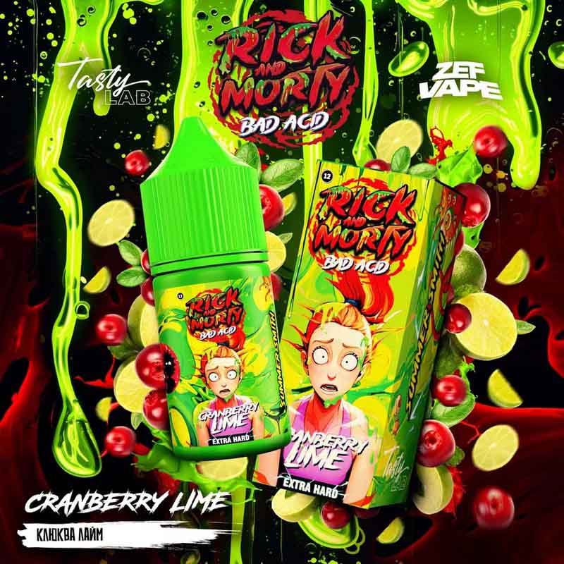 Жидкость Rick & Morty BAD ACID Клюква, Лайм 2% 30 мл