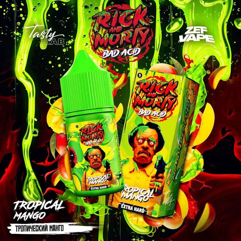 Жидкость Rick & Morty BAD ACID Тропический Манго 2% 30 мл