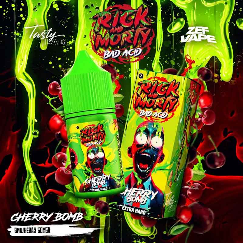 Жидкость Rick & Morty BAD ACID Вишневая Бомба 2% 30 мл
