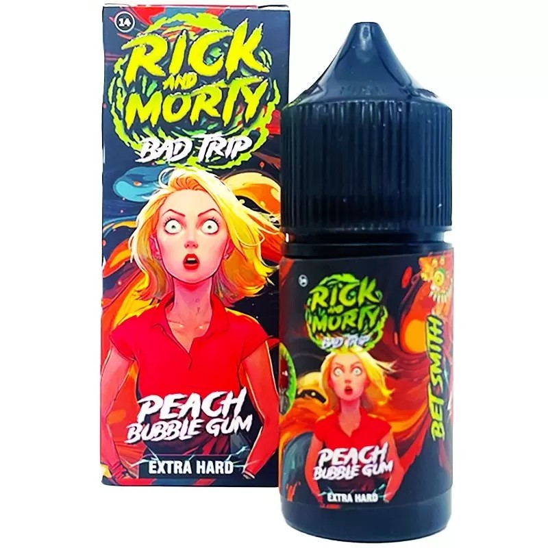 Жидкость Rick & Morty BAD TRIP Персик, Бабл Гам 2% 30 мл