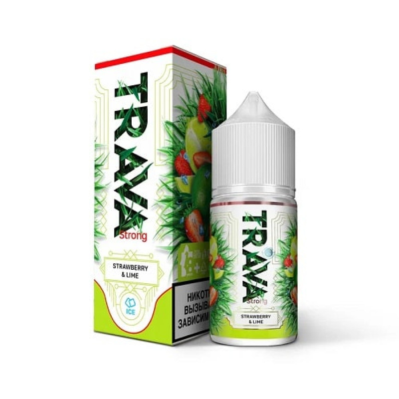 Жидкость TRAVA Strong Клубника, Лайм, Лед 2% 30 мл