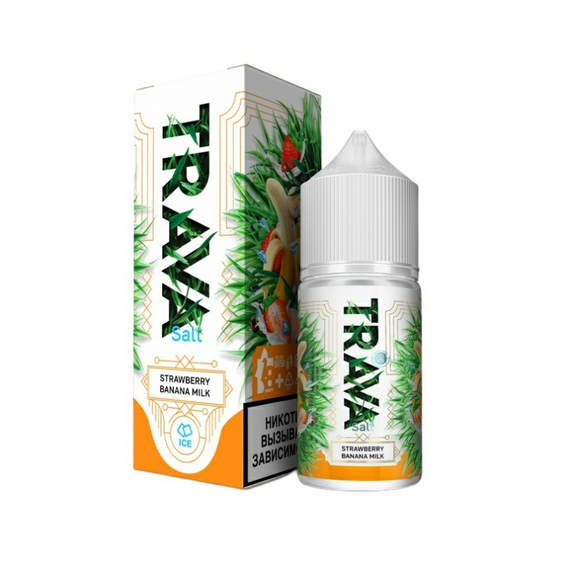 Жидкость TRAVA Клубника, Банановое Молоко, Лед (Strawberry Banana Milk, Ice) 2% 30 мл