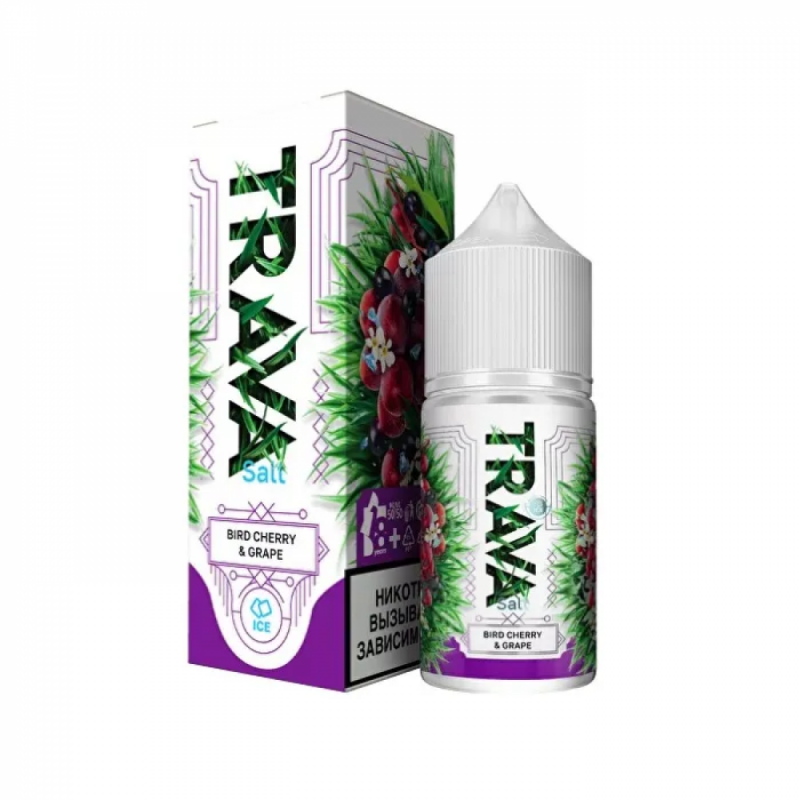 Жидкость TRAVA Черемуха, Виноград, Лед (Bird Cherry, Grape, Ice) 2% 30 мл