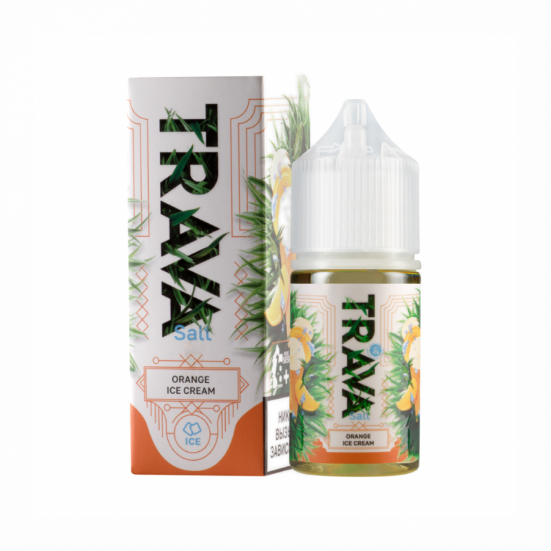 Жидкость TRAVA Апельсиновое Мороженое, Лед (Orange Ice Cream, Ice) 2% 30 мл